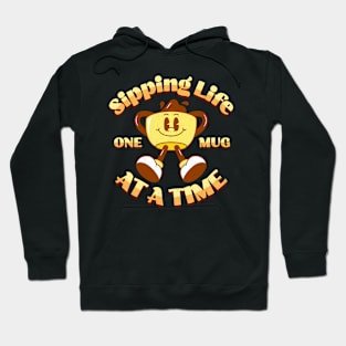 Sipping Life Funny Coffee Hoodie